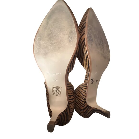 Anthropologie Rowen Womens Zebra Print DOrsay Pointed Toe Heels Size 10M - Picture 5 of 7
